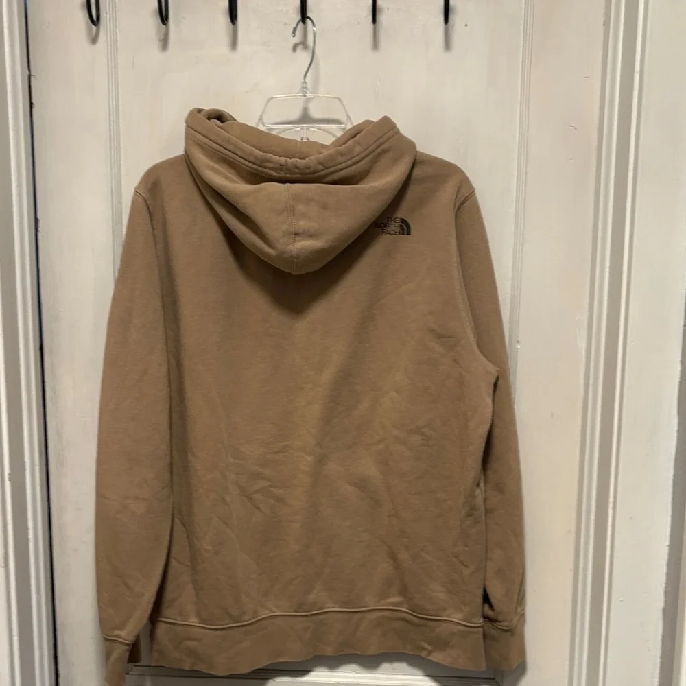 The North Face Tan Brown Hoodie with Bear Graphic Large